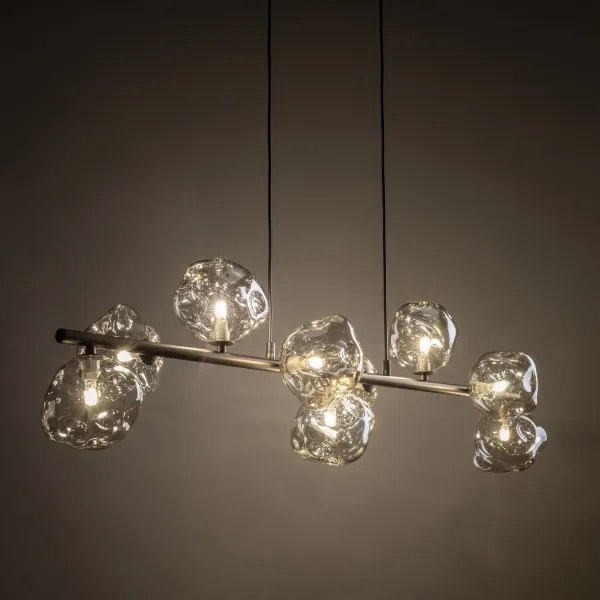 Lustră suspendată pe cablu LAVA 9xG9/8W/230V bronz/bej fumuriu