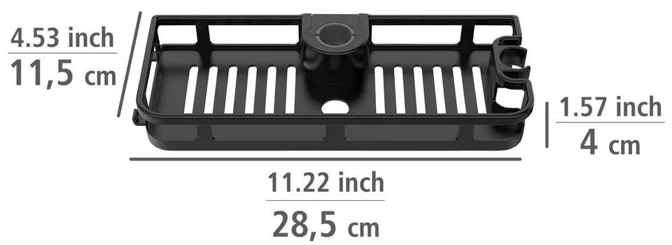 Raft pentru baie negru mat autoadeziv din plastic Libertà – Wenko