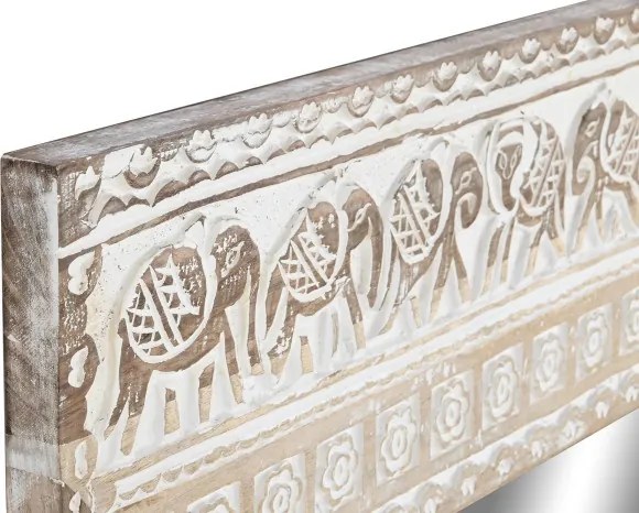 Oglindă decorativă de perete din lemn de mango, 83×4×121 cm, „Elephant"