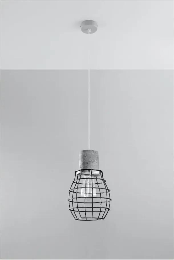 Lustră Nice Lamps Valerio, gri - negru