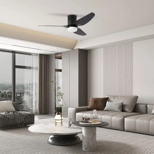 ZEVENTI - Ventilator de tavan LED PADUA LED/18W/230V Wi-Fi Tuya negru + telecomandă