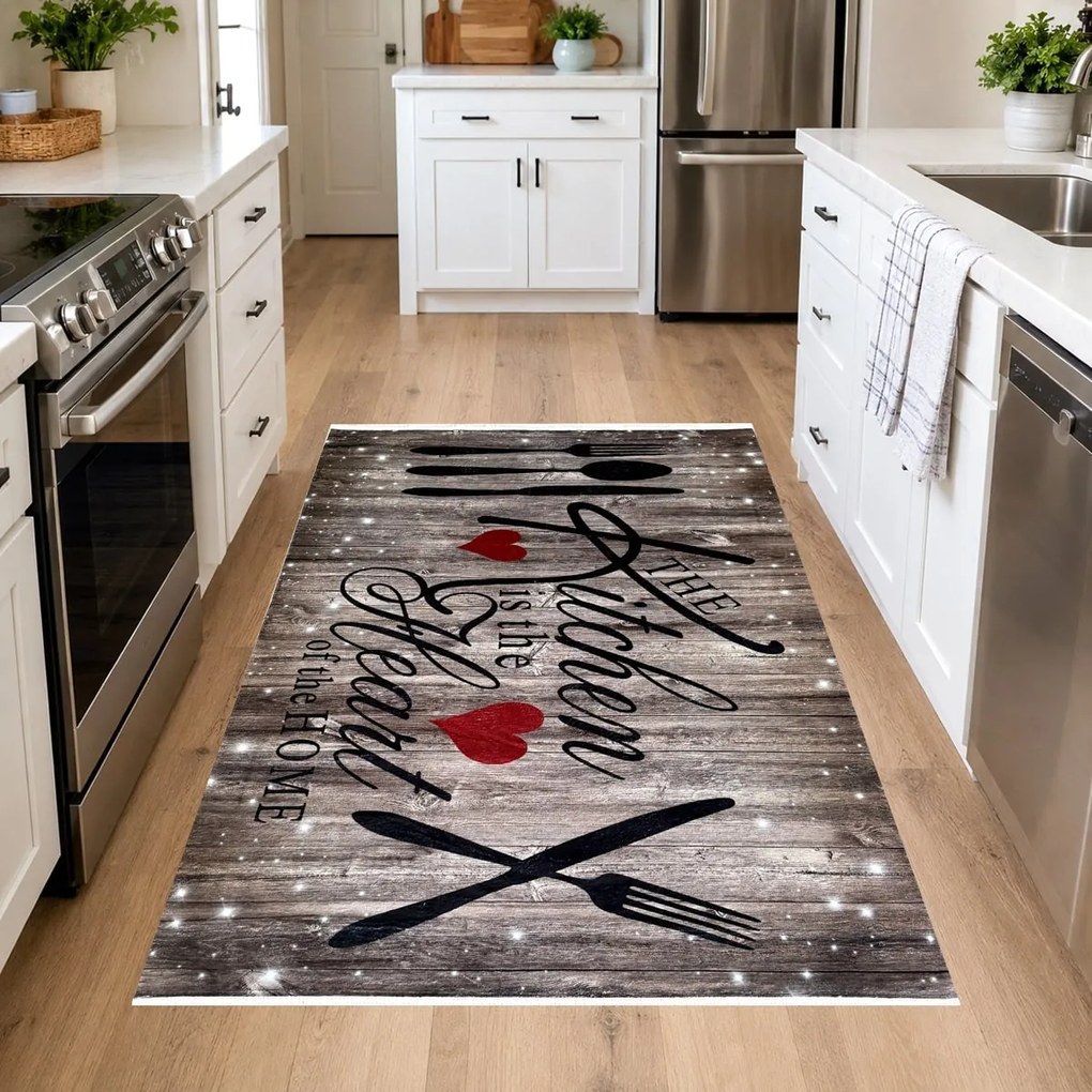 Covor bucătărie antiderapant, Kitchen Love, mai multe dimensiuni