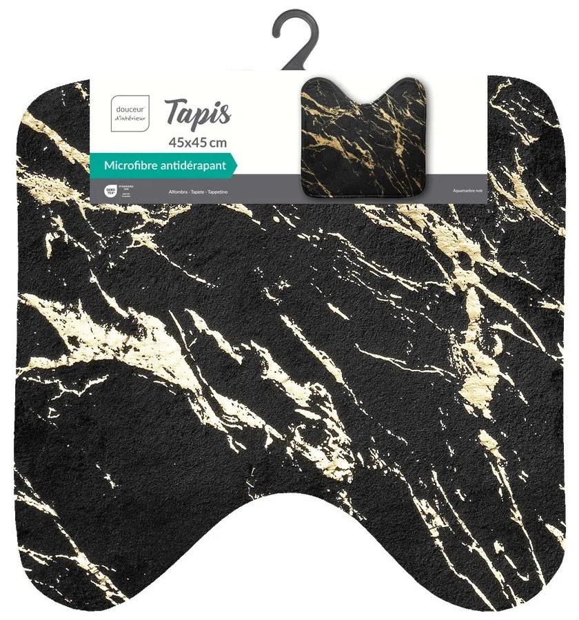 Covoraș de baie negru-auriu 45x45 cm Aquamarbre – douceur d'intérieur
