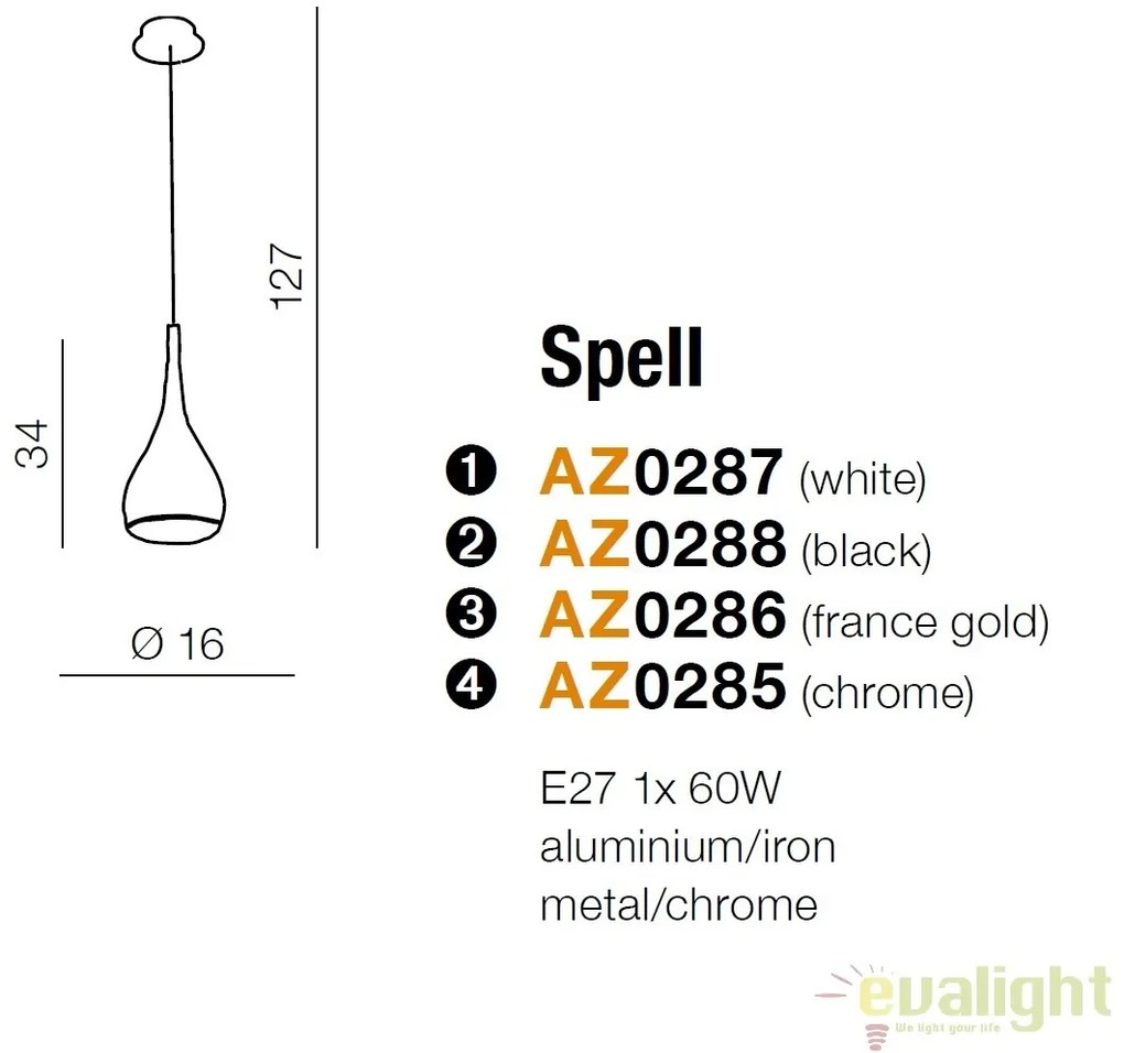 Pendul design modern Spell Chrome