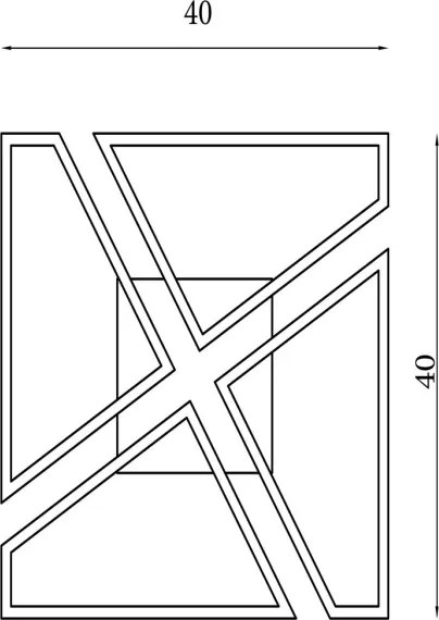 Searchlight 36520SI - Plafonieră LED dimabilă QUATRO LED/29W/230V 40x40 cm