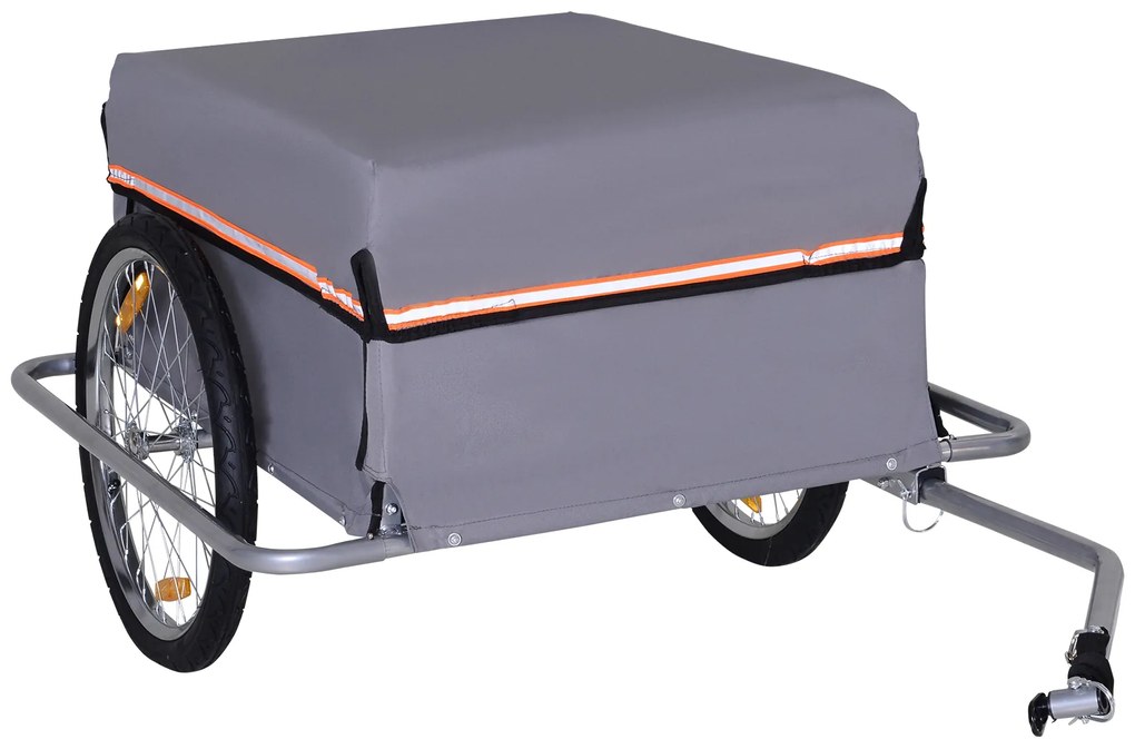 Remorcă pentru bicicletă pliabilă HOMCOM, cuplaj inclus, capacitate de încărcare de până la 40 kg | Aosom Romania