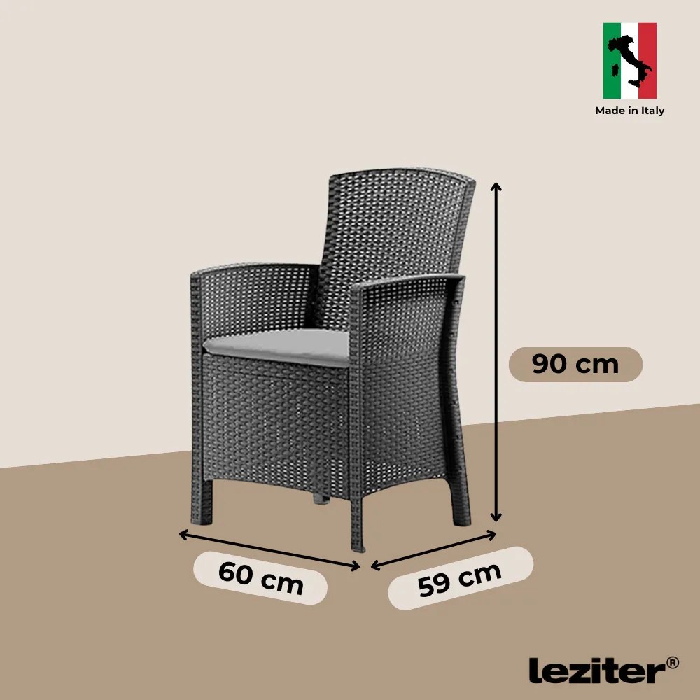 Set mobilier de grădină Hellma 4+1, grafit