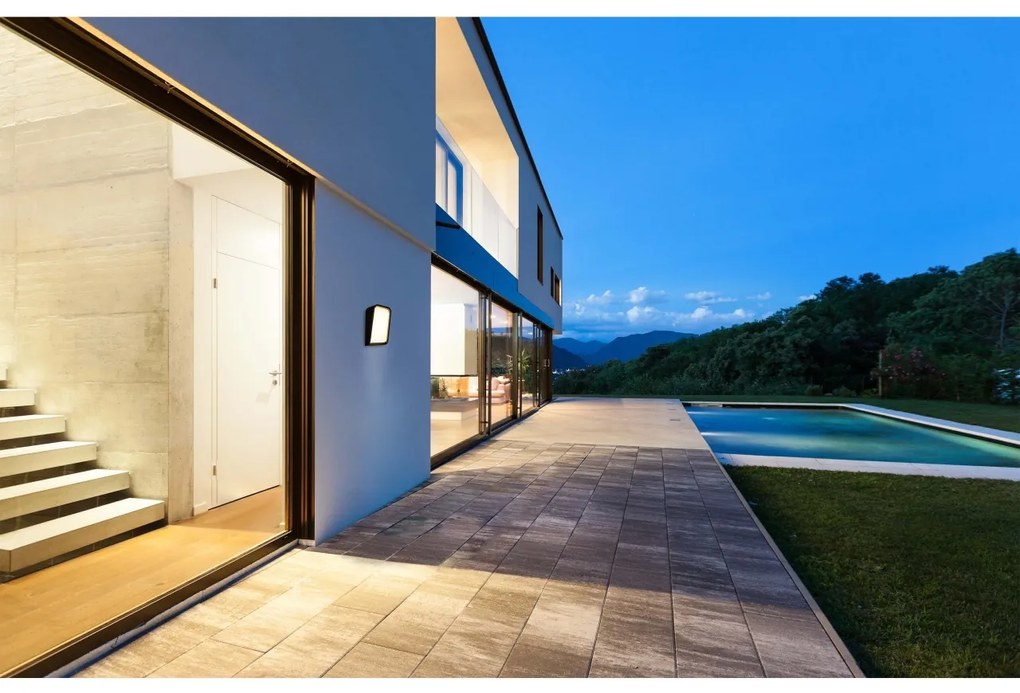 Aplica LED perete exterior design modern IP65 MASK gri