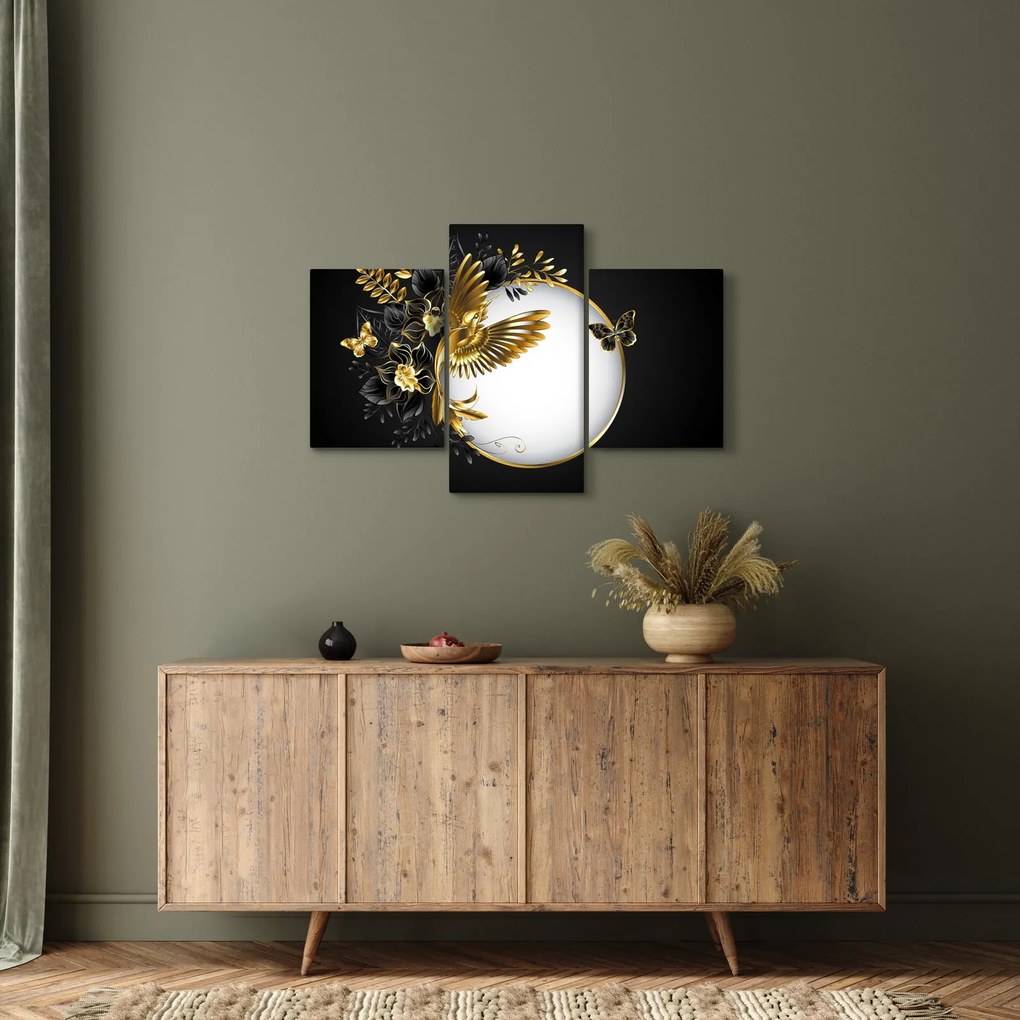Tablou - Bile cu motive aurii (90x60 cm)