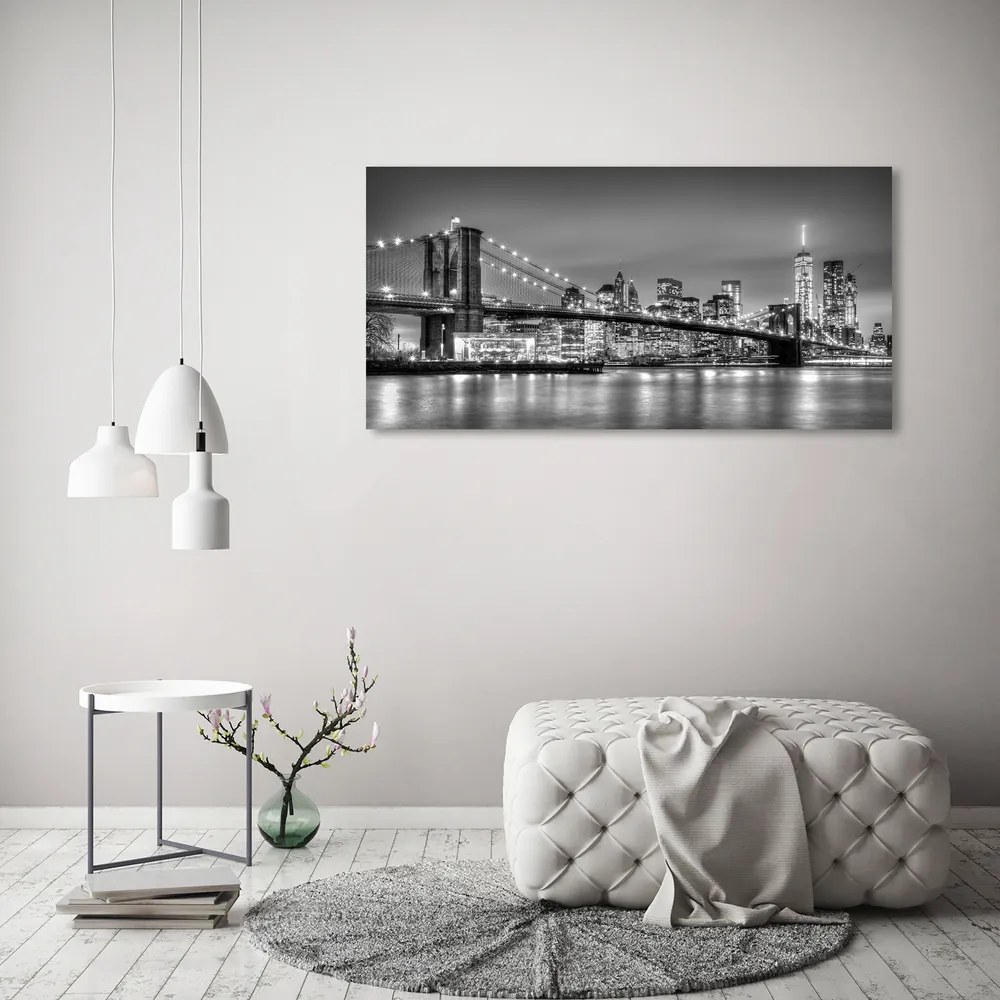 Tablou pe sticlă acrilică Podul brooklyn