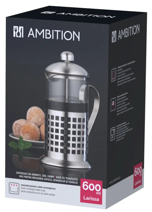 Filtru ceai sau cafea 0.6L, model patratele, Larissa