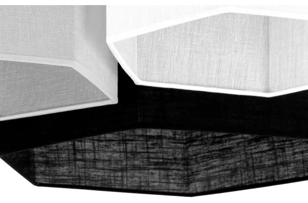 Lustră aplicată Duolla ROLLER TRIO HEX 3xE27/15W/230V negru/gri/alb
