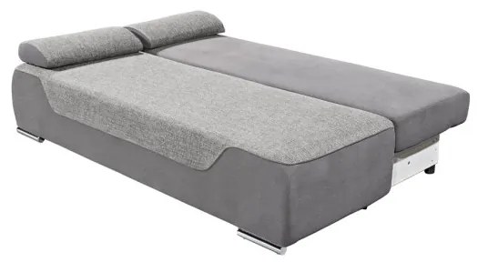 Canapea Extensibila Leo, Gri Si Argintiu, 200 X 94 X 88 Cm