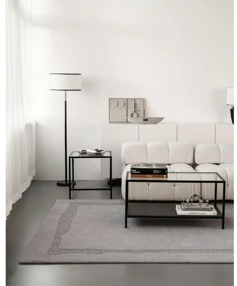 Covor gri din lână 160x230 cm Morphic Rocca – Agnella