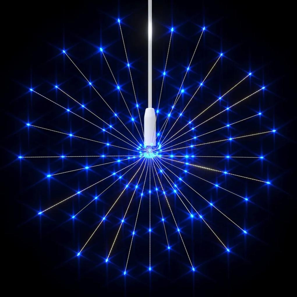 Lampi cu artificii de Craciun, 4 buc., 560 LED, albastru, 20 cm