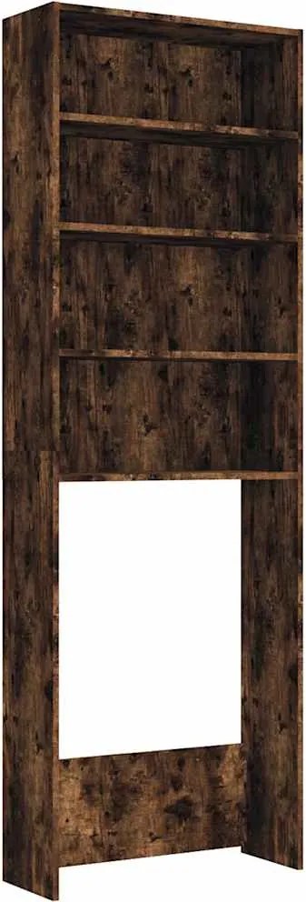 vidaXL Dulap mașina de spălat, stejar fumuriu, 64x24x190 cm