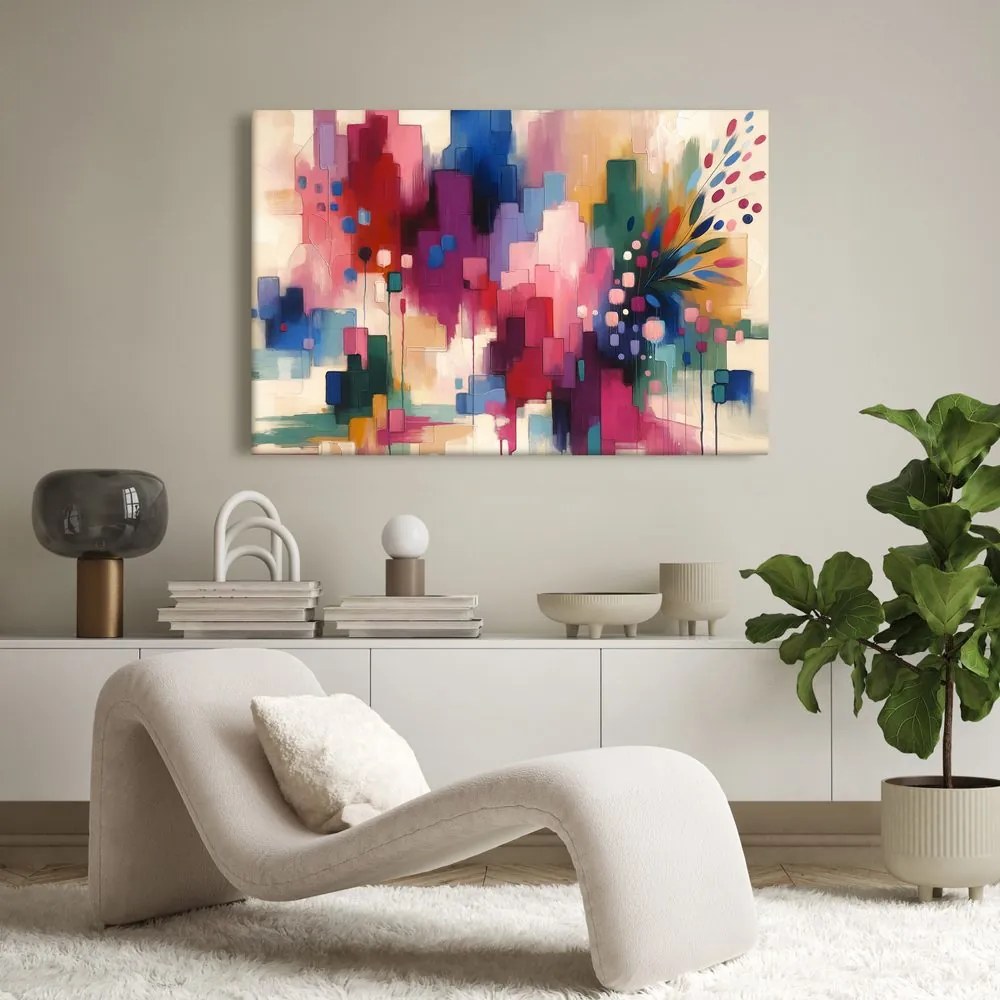 Tablou abstracție multicoloră