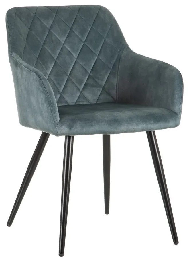 Scaun dining albastru Blue Fabric