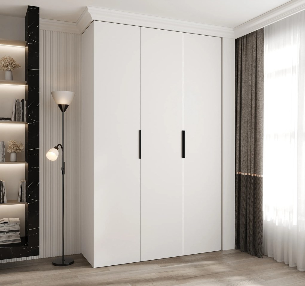 Dulap de haine 150 cm Carmela 40-4 (alb + Negru). 1126653