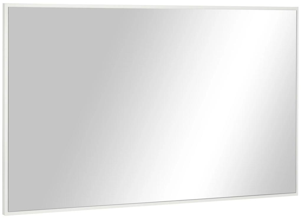 Oglinda de baie dreptunghiulara din placi aglomerate si sticla cu design de perete, 104x60cm alb, argintiu kleankin | Aosom RO