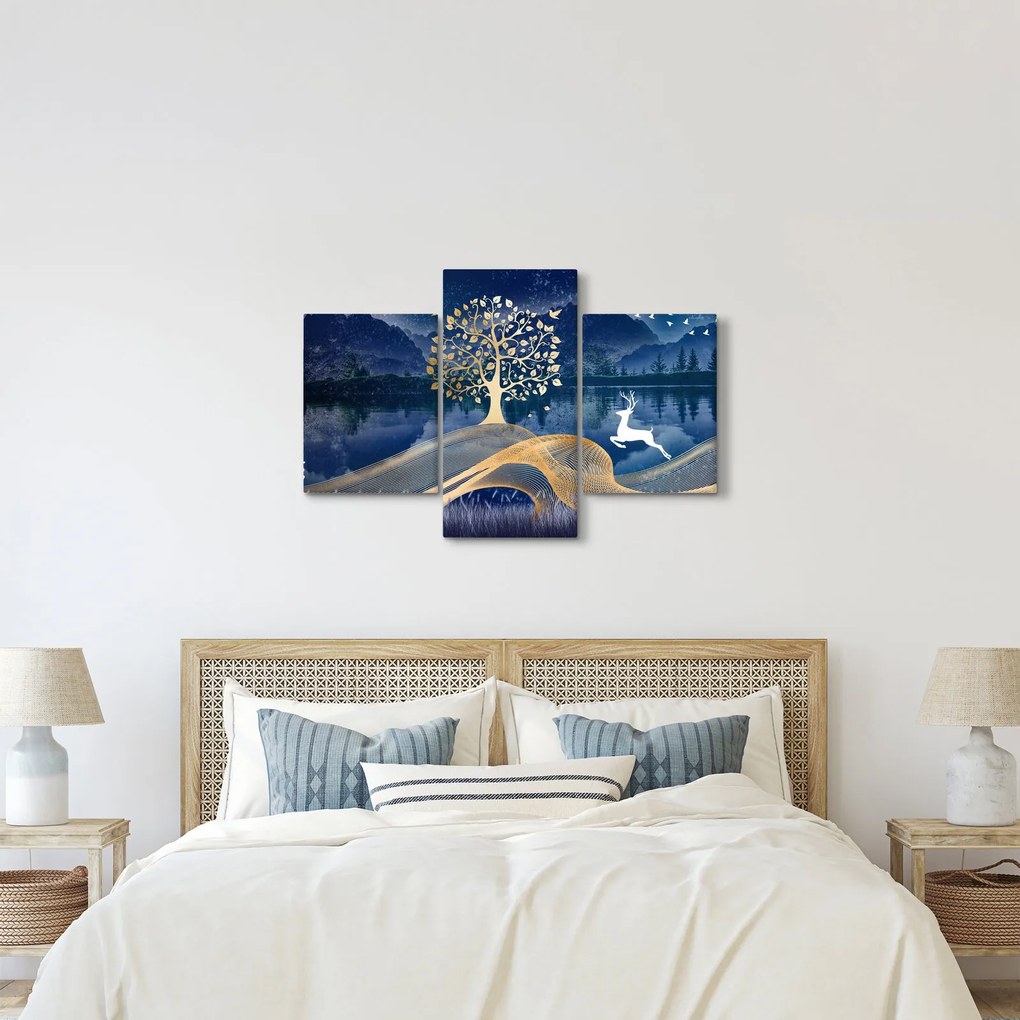 Tablou - Cerbi în luna plină (90x60 cm)