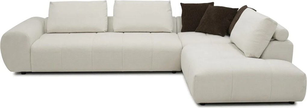 Colțar extensibil dumonde cu sezut confortabil din spuma high-density Allure 325x107 cm