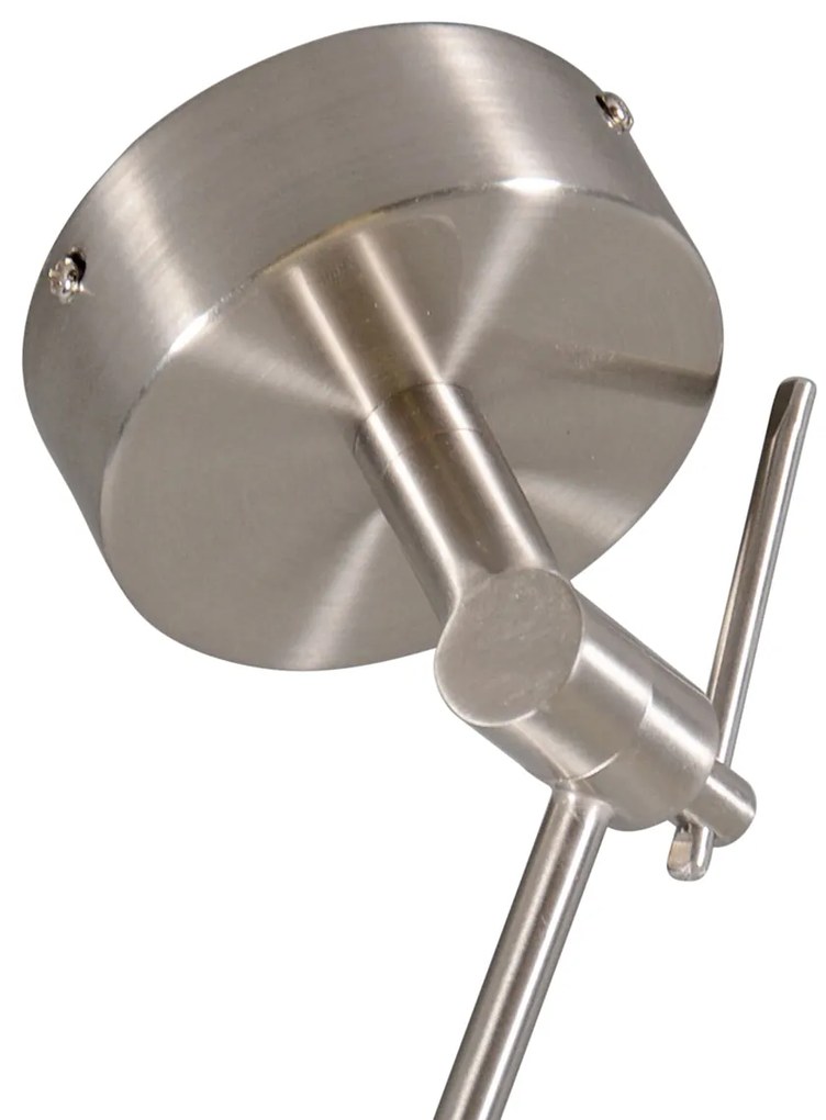 Lampă suspendată inteligentă din oțel cu abajur alb 35 cm inclusiv Wifi A60 - Blitz