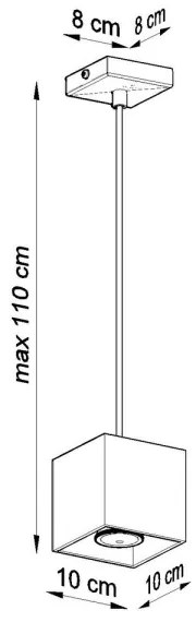Lustră pe cablu QUAD 1 1xGU10/40W/230V gri