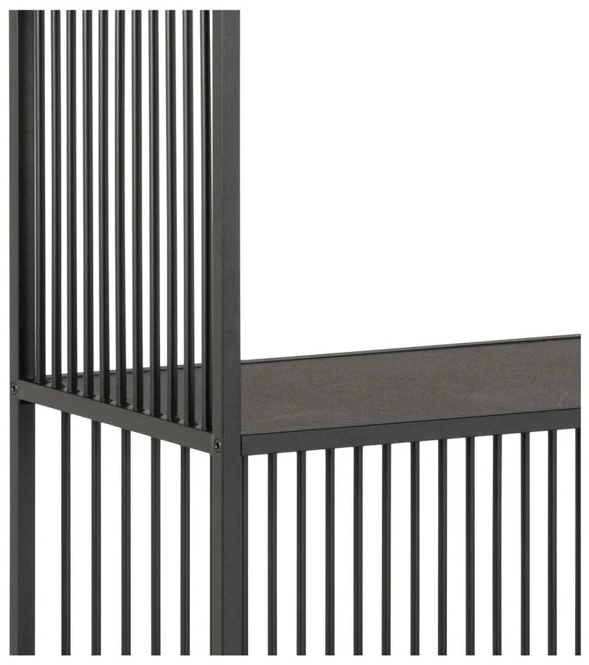 Bibliotecă neagră 120x185x35 cm Strington – Actona