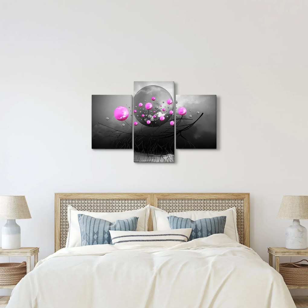 Tabloul cu bile roz (90x60 cm)