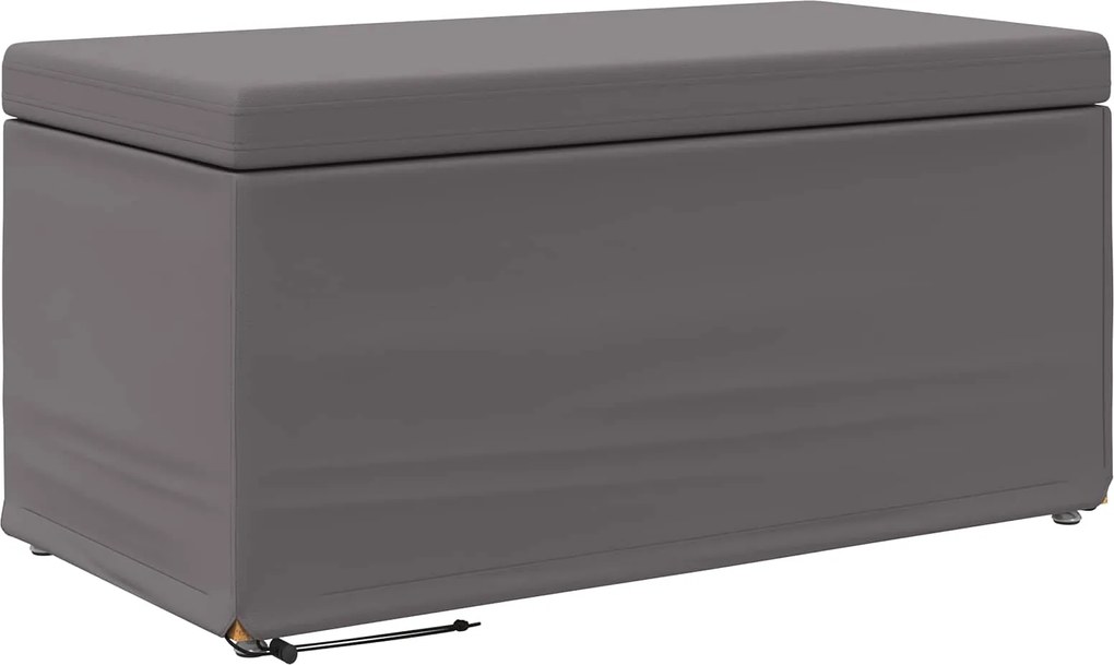 vidaXL Taburet Gri 81 x 41 x 40 cm Piele ecologică și lemn stratificat