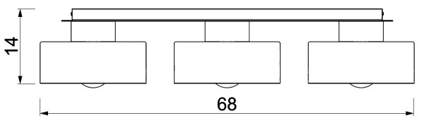 Plafonieră MARTI 3xE27/15W/230V alb/crom