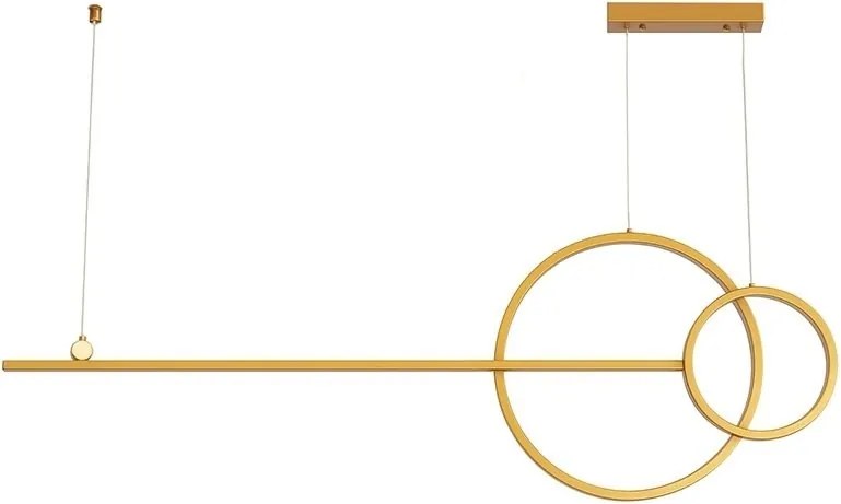 Lustra aurie inelara LED Range 120cm