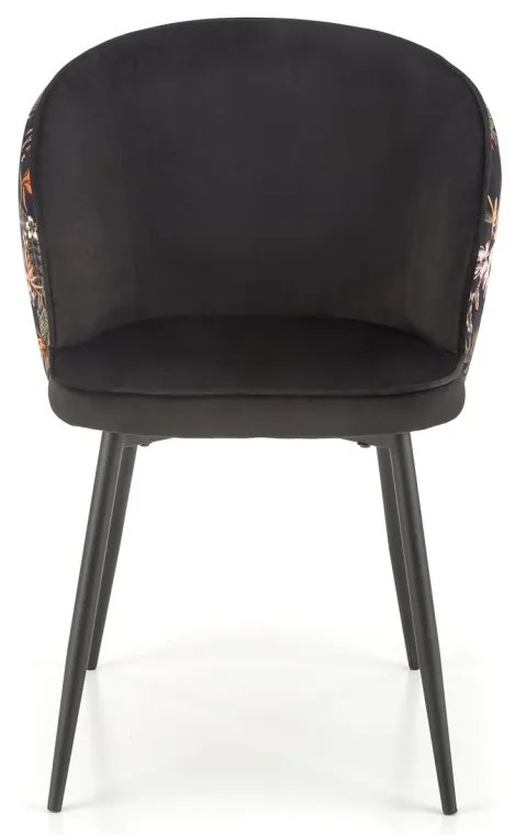 Scaun K506 negru/floral