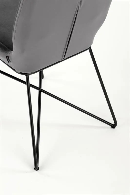 Scaun K454 catifea gri – H83 cm