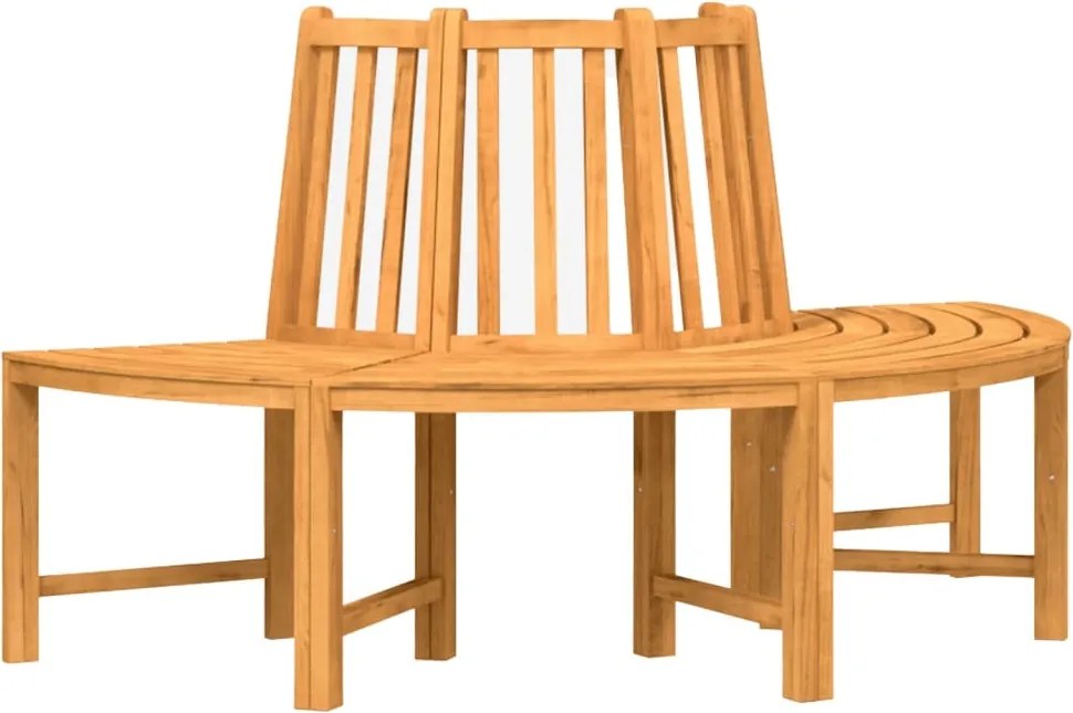 364406 vidaXL Bancă de copac semi rotundă, Ø160 cm, lemn masiv de tec