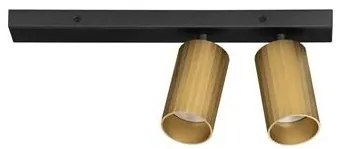 Plafoniera cu 2 spoturi GU10 ZELOS negru/ auriu