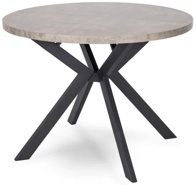 JAKS Masă rotundă extensibilă 90 - 190 cm beton Lugo