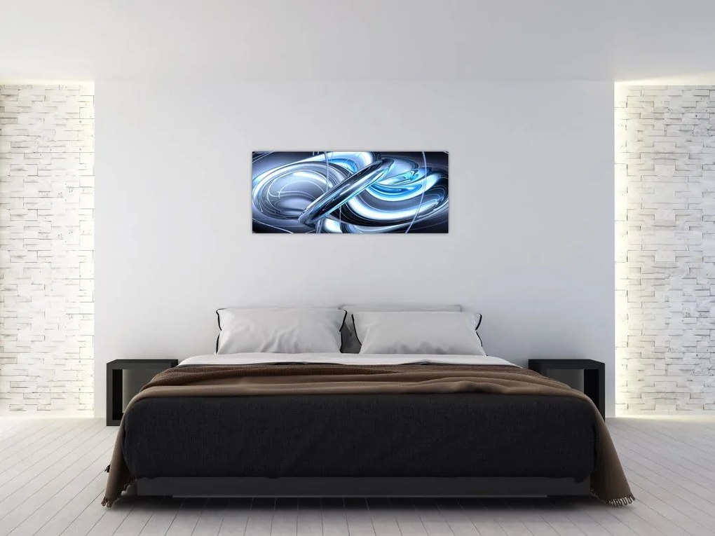 Tabloul cu abstracție albastră (120x50 cm)