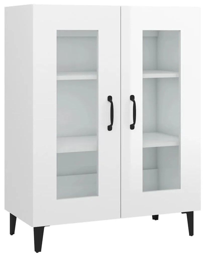 812129 vidaXL Dulap, alb extralucios, 69,5x34x90 cm, lemn compozit