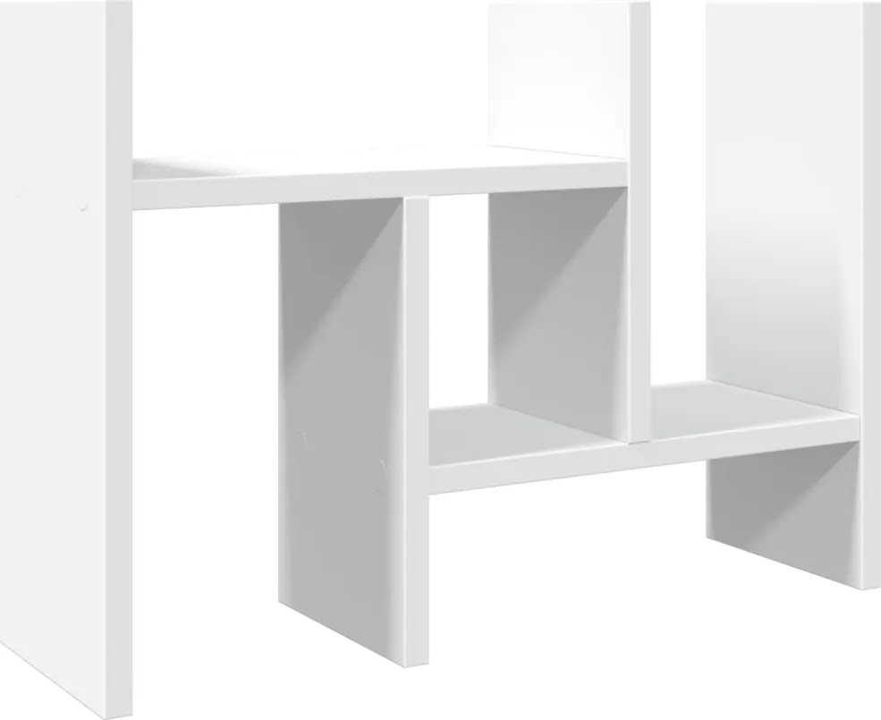 vidaXL Organizator de birou, alb, 34,5x15,5x35,5 cm, lemn prelucrat