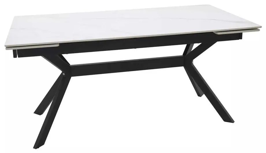 Masă de bucătărie Lumiere 180 x 90 cm, alb / negru
