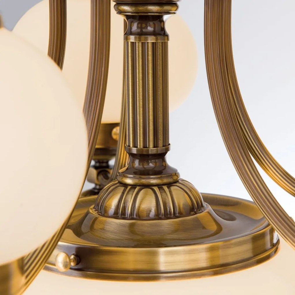 Lustra suspendata eleganta stil clasic Nostalgie 6L patina/ champagne