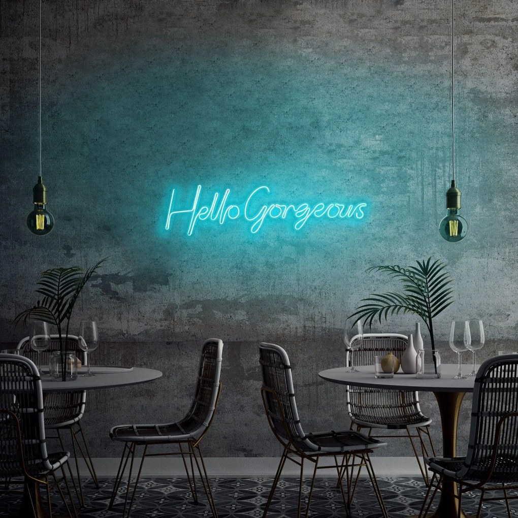 Aplica de Perete Neon Hello Gorgeous, 75 x 18 cm