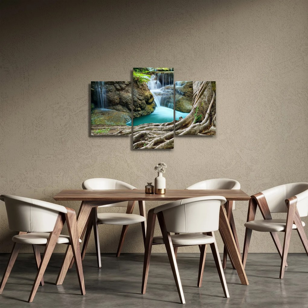 Tablou - Râu cu cascade (90x60 cm)