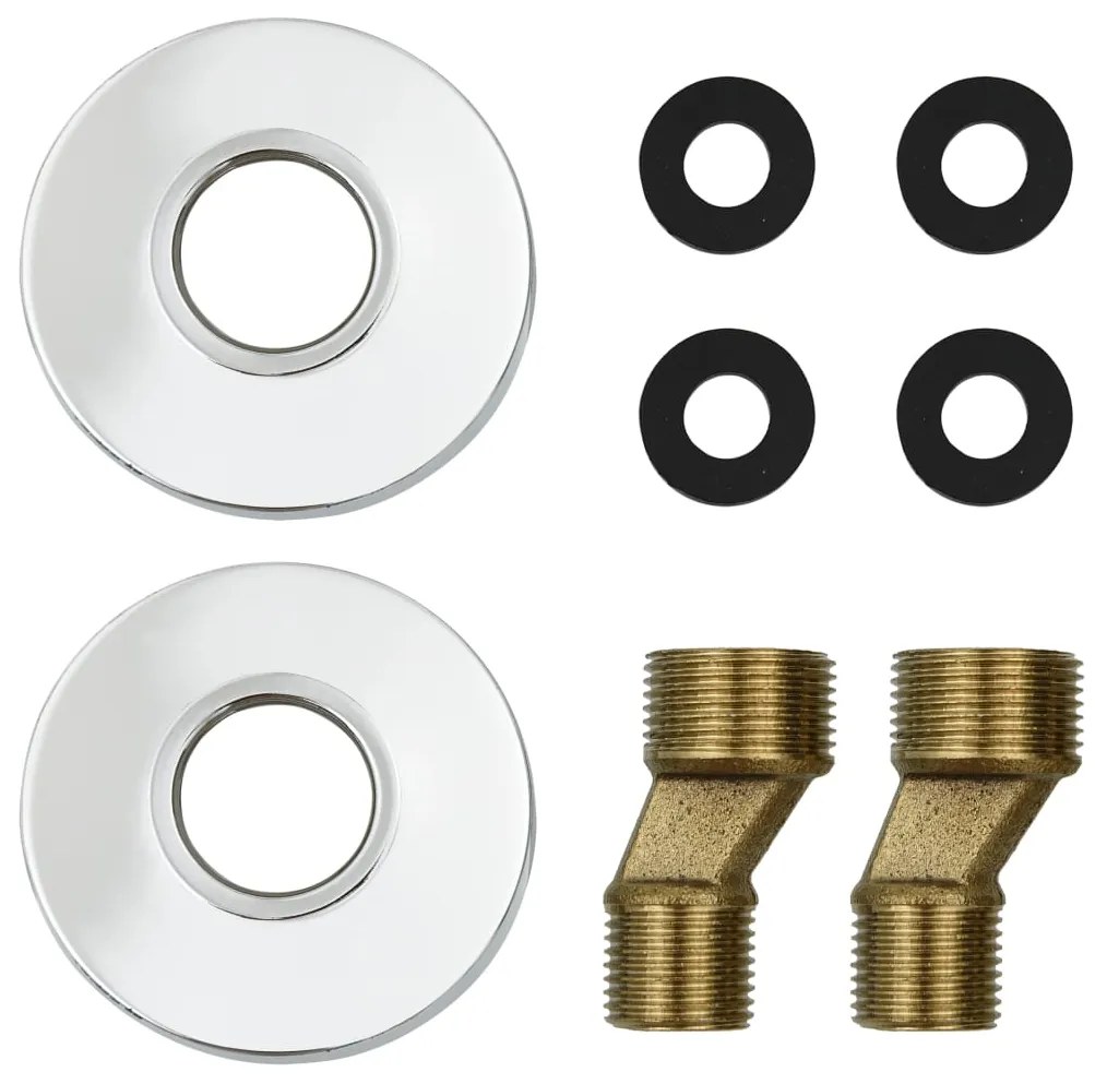 Baterie cada cu 2 robinete + Deviator dus de mana Chrome Retro