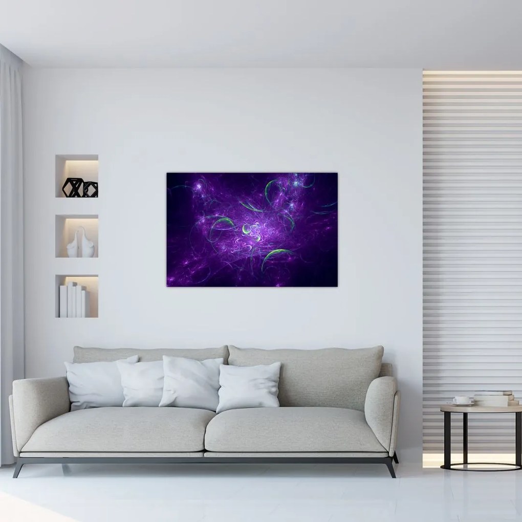 Tablou -abstracție violetă (90x60 cm)