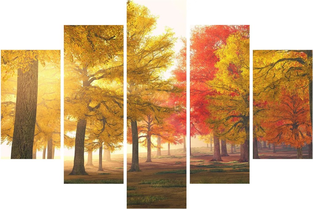 Tablou cu copaci toamna (150x105 cm)