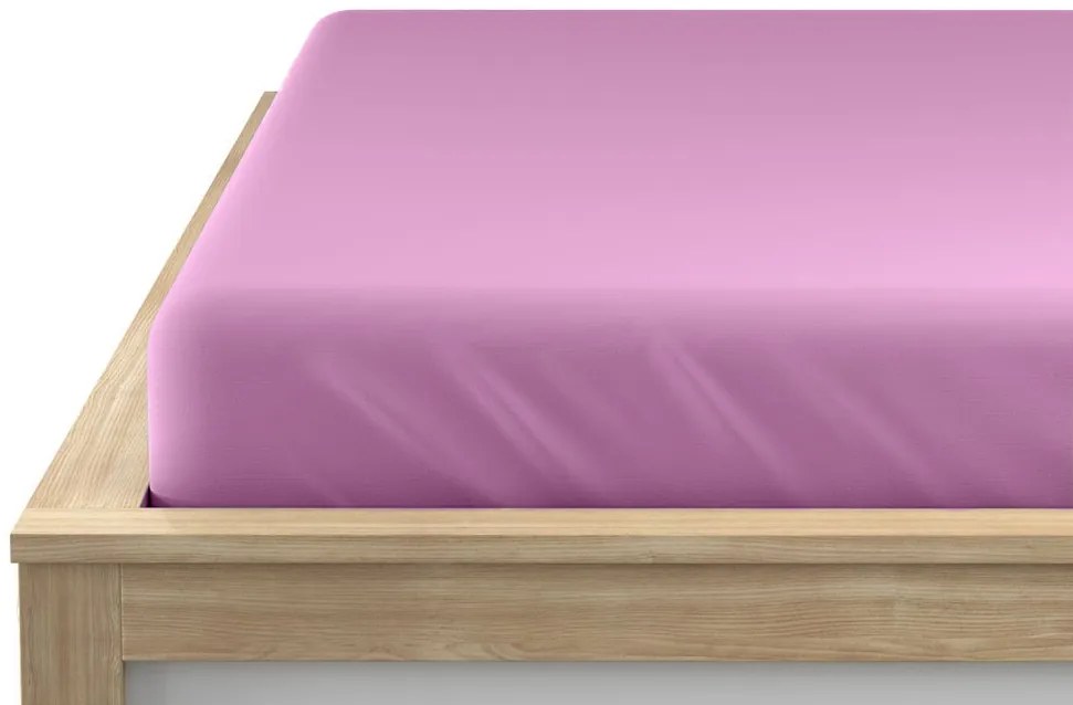 Cearsaf Jersey cu elastic 90x200 cm mov deschis