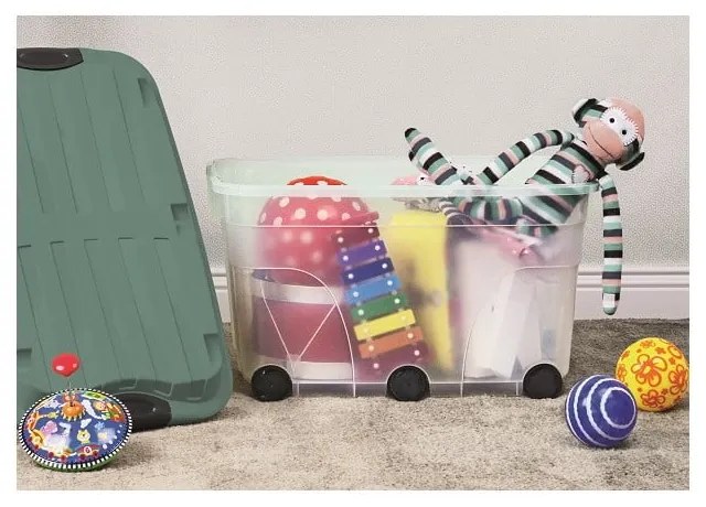 Cutie de depozitare din plastic cu capac Roller - Rotho